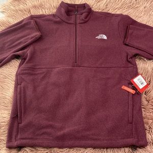 North Face - Men's 1/2 Zip Fleece Pullover - Deep Garnet - Medium